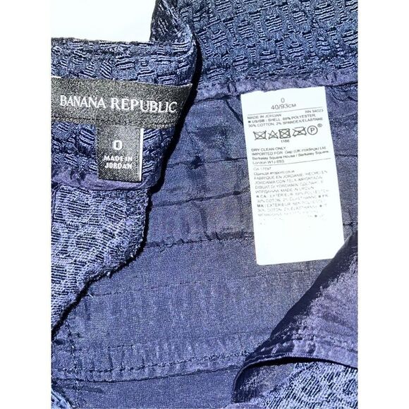 Banana Republic Navy Brocade Dress Shorts Size 0 - Picture 3 of 3